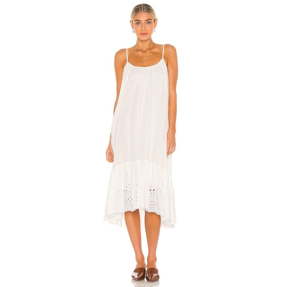 ALLSAINTS Paola Cotton Dress Chalk White Size 0 XS New